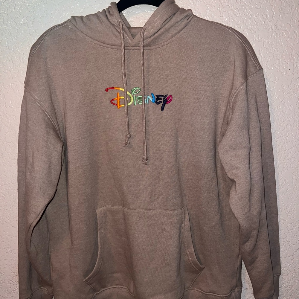 Disney Multicolor Logo Tan Hoodie